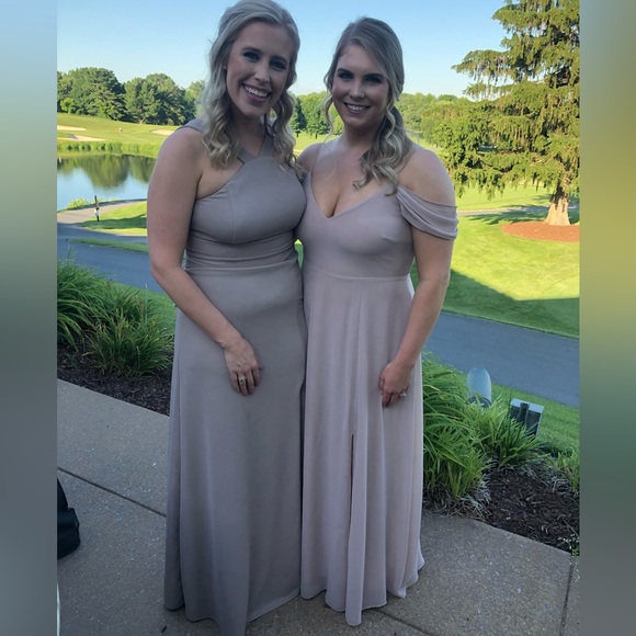 Birdy Grey Taupe Chiffon Dress - Picture 4 of 6